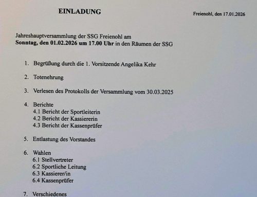 Jahreshauptversammlung der Schießsportgruppe am 01.02.2026